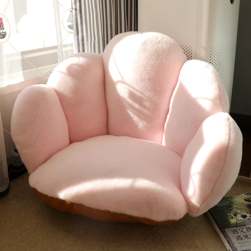 Modern Minimalist Bean Velvet Mink Velvet PP Cotton Round Cushion Sofa Backrest Armrest For Living Room & Bedroom