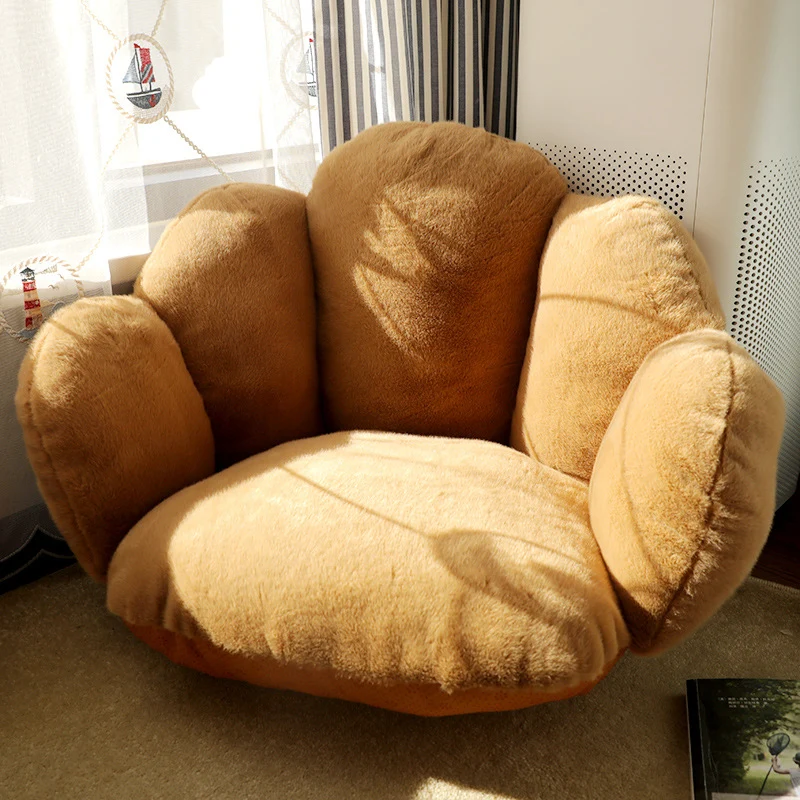 Modern Minimalist Bean Velvet Mink Velvet PP Cotton Round Cushion Sofa Backrest Armrest For Living Room & Bedroom