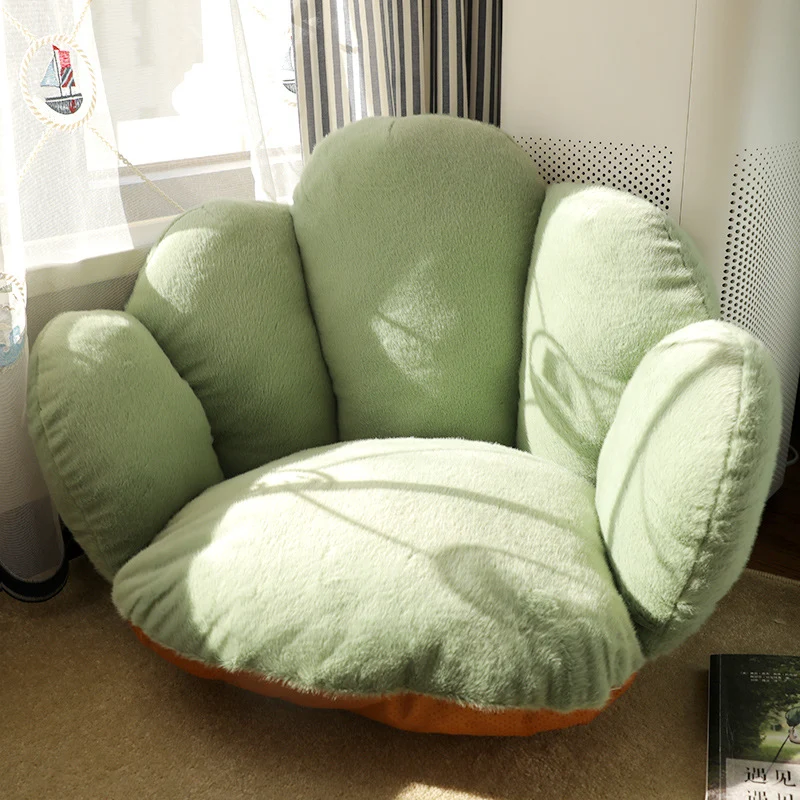 Modern Minimalist Bean Velvet Mink Velvet PP Cotton Round Cushion Sofa Backrest Armrest For Living Room & Bedroom
