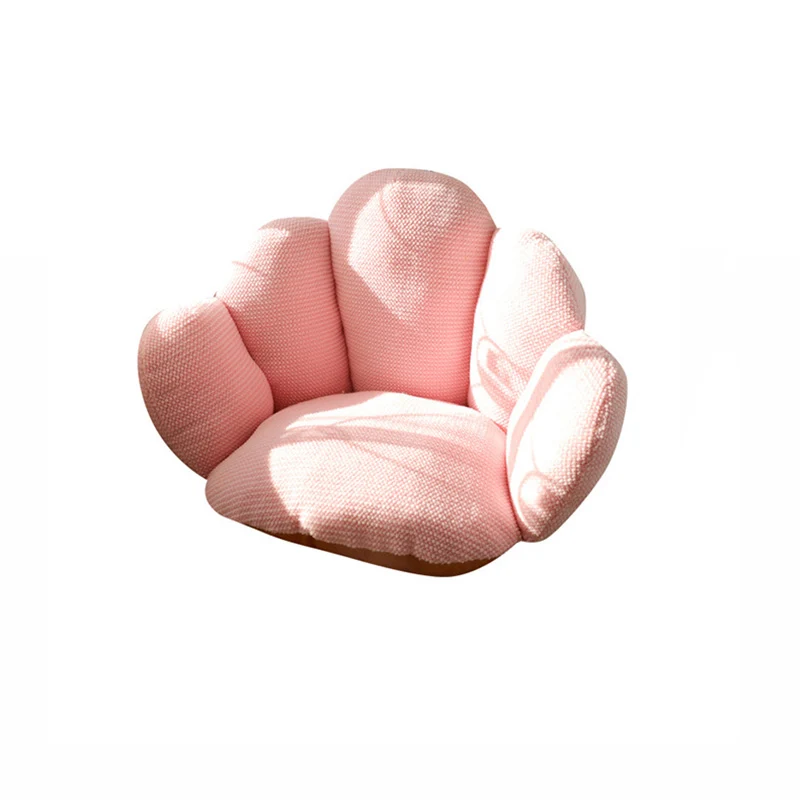 Modern Minimalist Bean Velvet Mink Velvet PP Cotton Round Cushion Sofa Backrest Armrest For Living Room & Bedroom