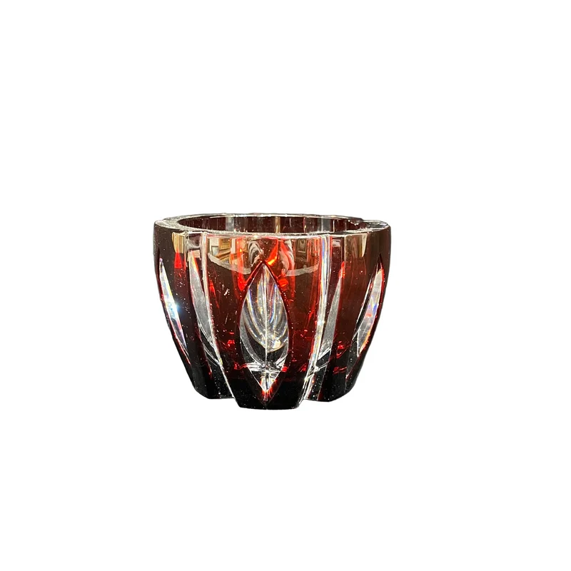 Centro de mesa de cristal tallado rojo rubí Sèvres
