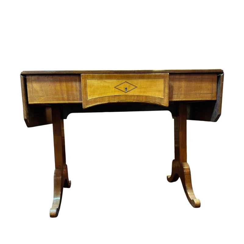 Escritorio con alas francés de madera de caoba estilo Biedermeier principio s.XX