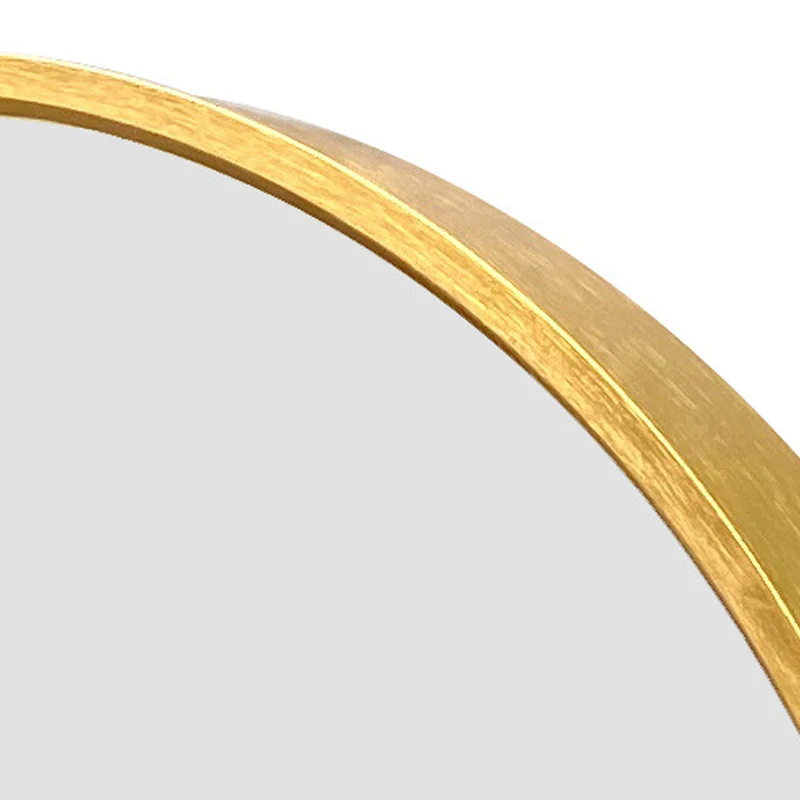 Modern Minimalist Oval Aluminum Alloy Glass Full-Length Wall Mirror For Living Room