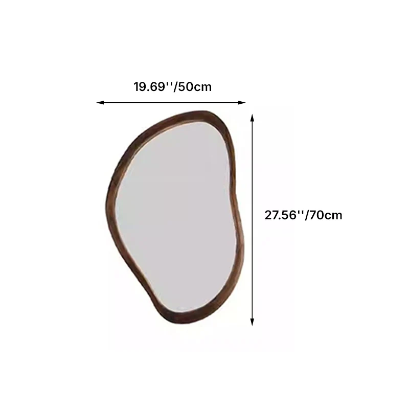 Traditional Vintage Irregular Plywood Glass Wall Mirror For Bathroom