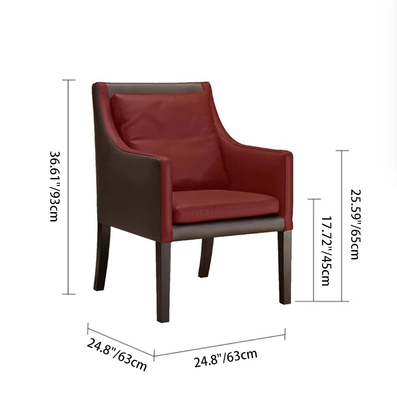 Modern Luxury Microfiber Leather Oak Wood Plywood Curved Square Desk Chair With Backrest Armrest For Home Office