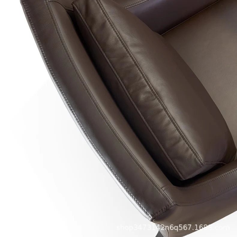 Modern Luxury Microfiber Leather Oak Wood Plywood Curved Square Desk Chair With Backrest Armrest For Home Office