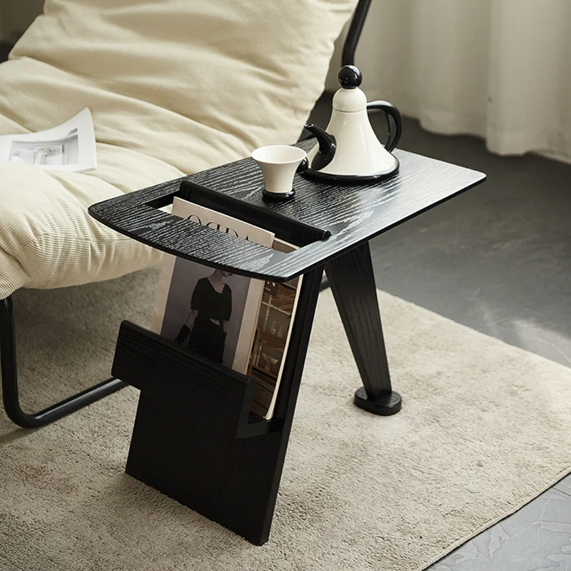 Modern Shabby Chic Geometric Rubberwood Lightweight End Table 1-Tier For Living Room