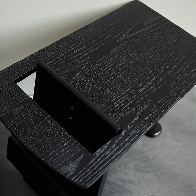 Modern Shabby Chic Geometric Rubberwood Lightweight End Table 1-Tier For Living Room