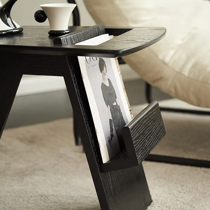 Modern Shabby Chic Geometric Rubberwood Lightweight End Table 1-Tier For Living Room
