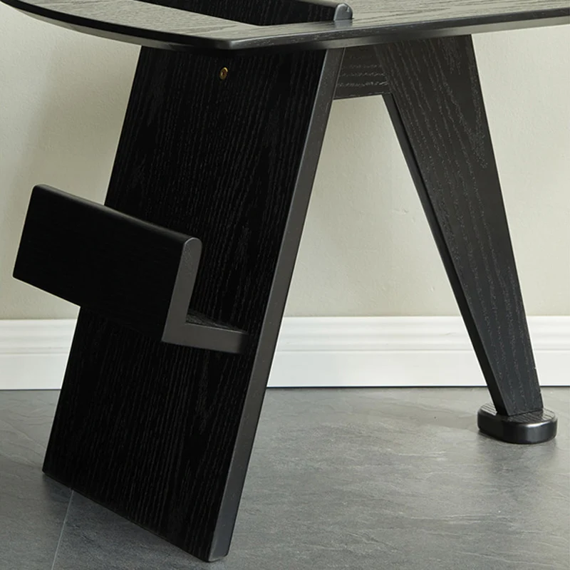 Modern Shabby Chic Geometric Rubberwood Lightweight End Table 1-Tier For Living Room