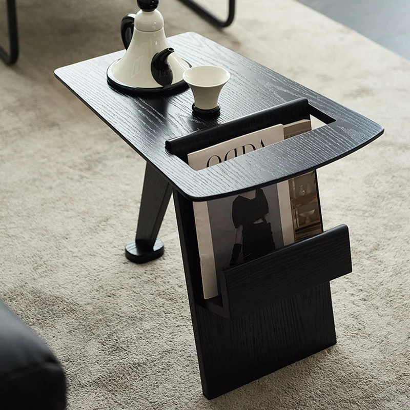 Modern Shabby Chic Geometric Rubberwood Lightweight End Table 1-Tier For Living Room
