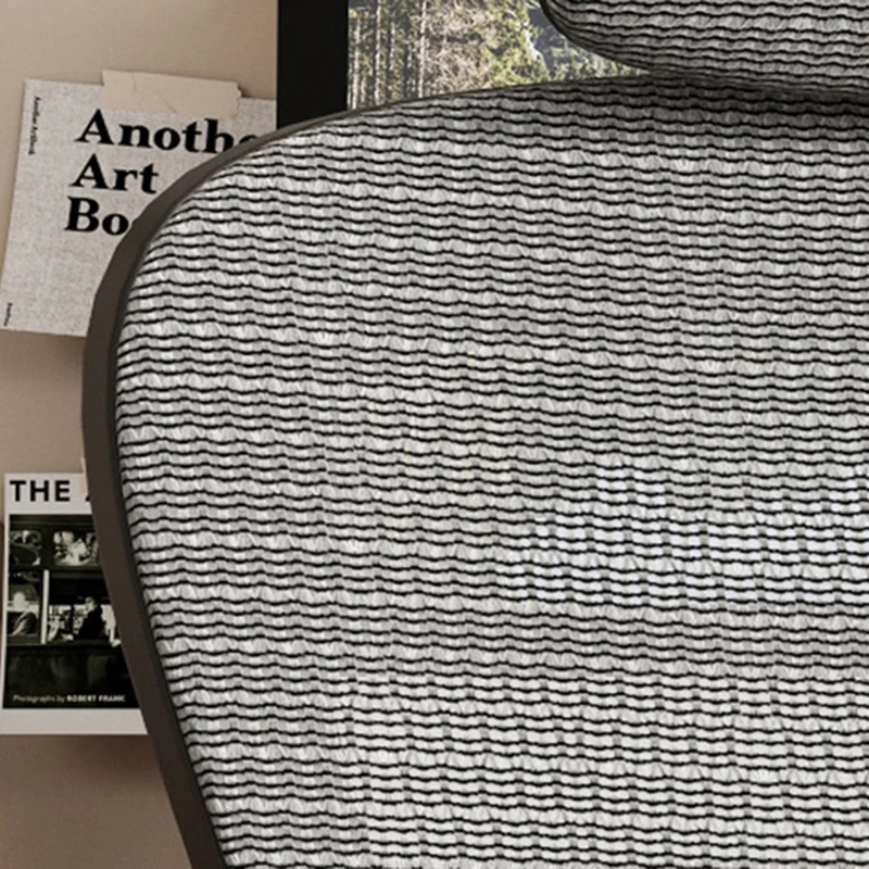 Modern Minimalist Steel Nylon Mesh Five-Star Curved Desk Chair With Backrest Armrest For Home Office