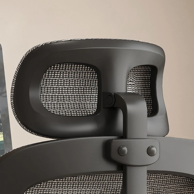 Modern Minimalist Steel Nylon Mesh Five-Star Curved Desk Chair With Backrest Armrest For Home Office