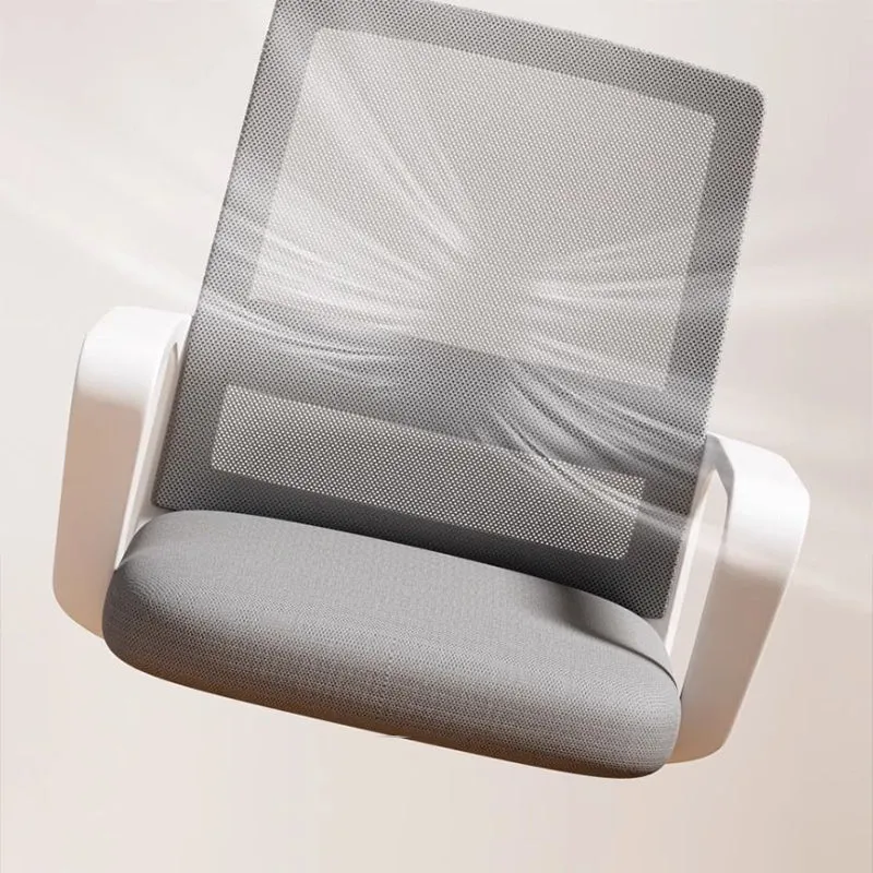 Modern Minimalist Mesh Metal Cantilever Square Desk Chair With Backrest Armrest For Home Office