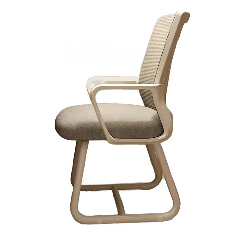 Modern Minimalist Mesh Metal Cantilever Square Desk Chair With Backrest Armrest For Home Office