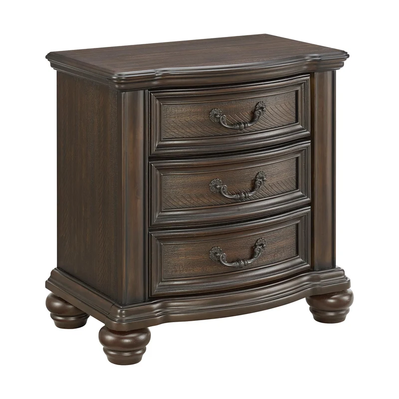 Elements International Brunswick B-13070-5-NS 2-Drawer Nightstand