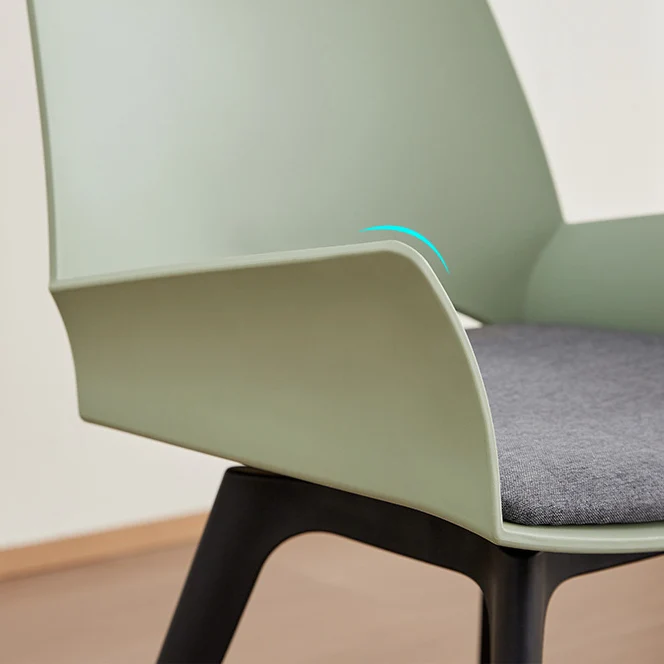 Contemporary Industrial Trapezoidal Plastic Carbon Steel Fabric Sponge Rotatable Ergonomics Desk Chair Backrest Armrest For Home Office