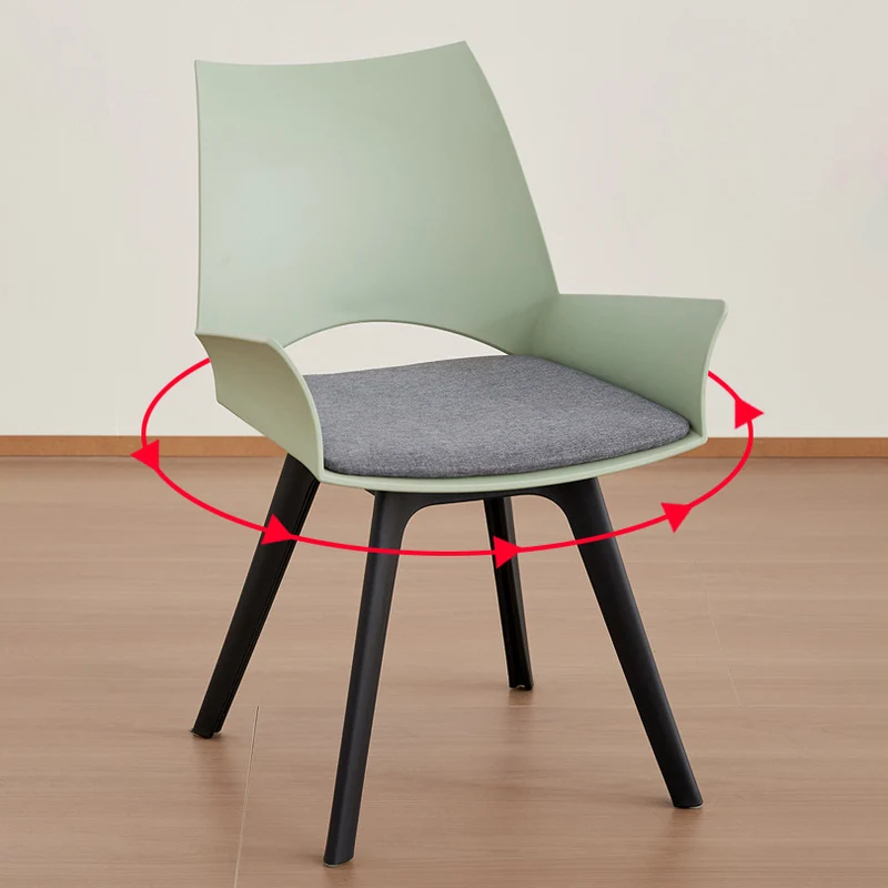 Contemporary Industrial Trapezoidal Plastic Carbon Steel Fabric Sponge Rotatable Ergonomics Desk Chair Backrest Armrest For Home Office