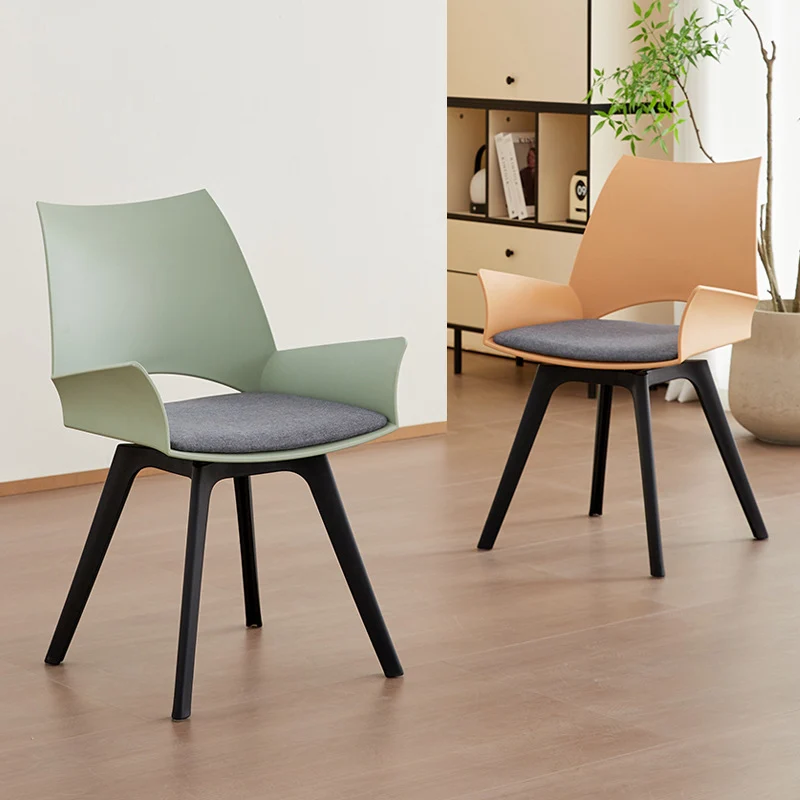 Contemporary Industrial Trapezoidal Plastic Carbon Steel Fabric Sponge Rotatable Ergonomics Desk Chair Backrest Armrest For Home Office