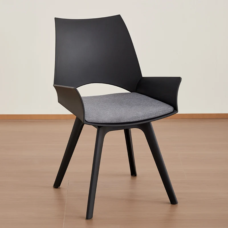 Contemporary Industrial Trapezoidal Plastic Carbon Steel Fabric Sponge Rotatable Ergonomics Desk Chair Backrest Armrest For Home Office