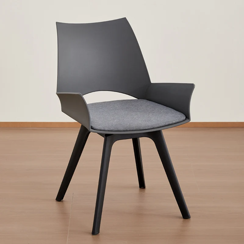 Contemporary Industrial Trapezoidal Plastic Carbon Steel Fabric Sponge Rotatable Ergonomics Desk Chair Backrest Armrest For Home Office