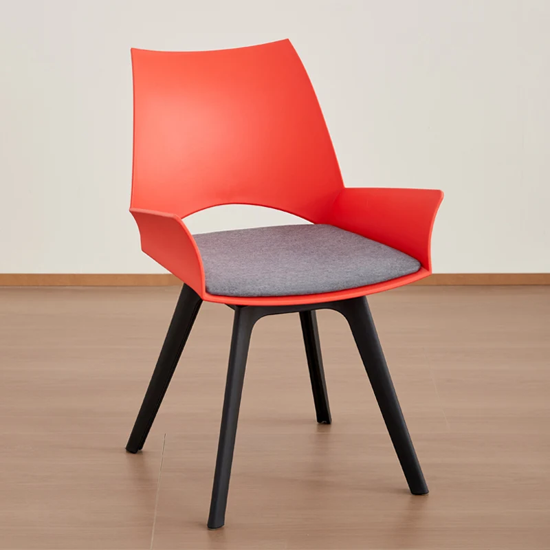 Contemporary Industrial Trapezoidal Plastic Carbon Steel Fabric Sponge Rotatable Ergonomics Desk Chair Backrest Armrest For Home Office