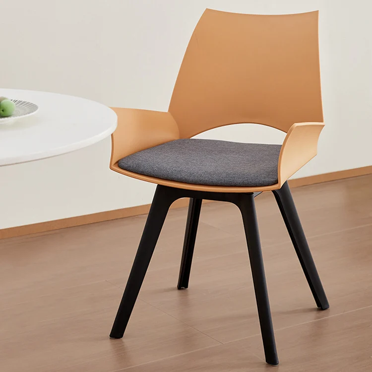 Contemporary Industrial Trapezoidal Plastic Carbon Steel Fabric Sponge Rotatable Ergonomics Desk Chair Backrest Armrest For Home Office