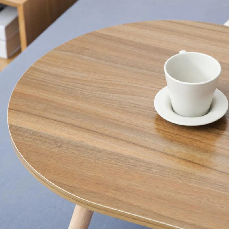 Contemporary Scandinavian Plywood Beech Wood Curved Folding Desk For Bedroom