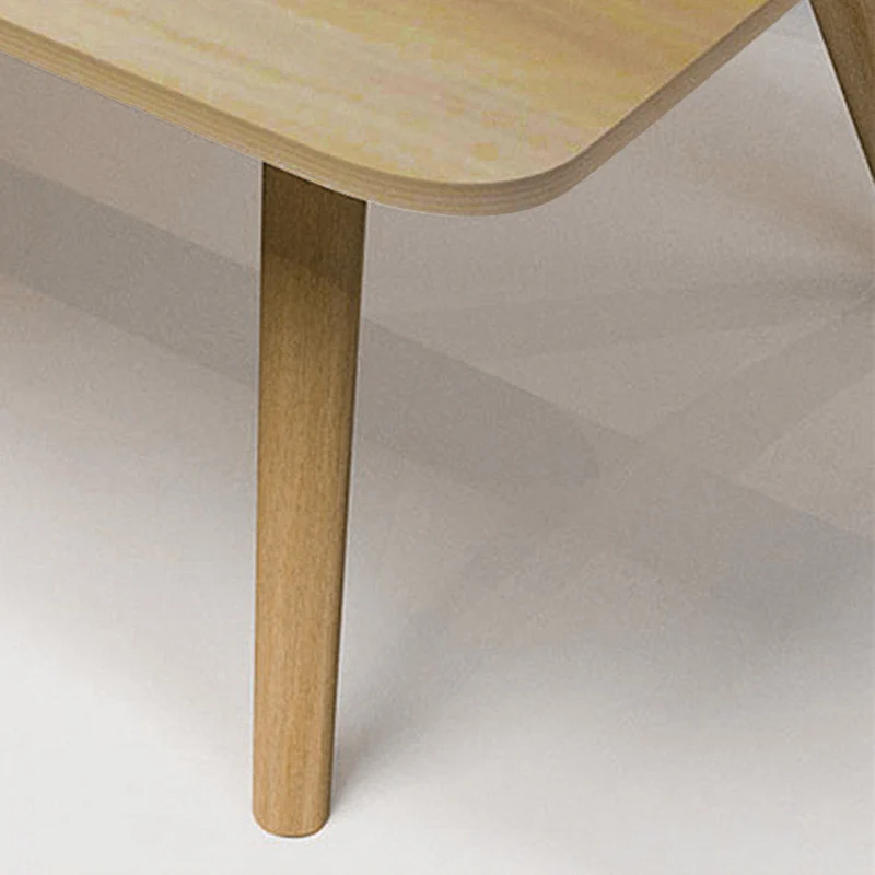 Contemporary Scandinavian Plywood Beech Wood Curved Folding Desk For Bedroom