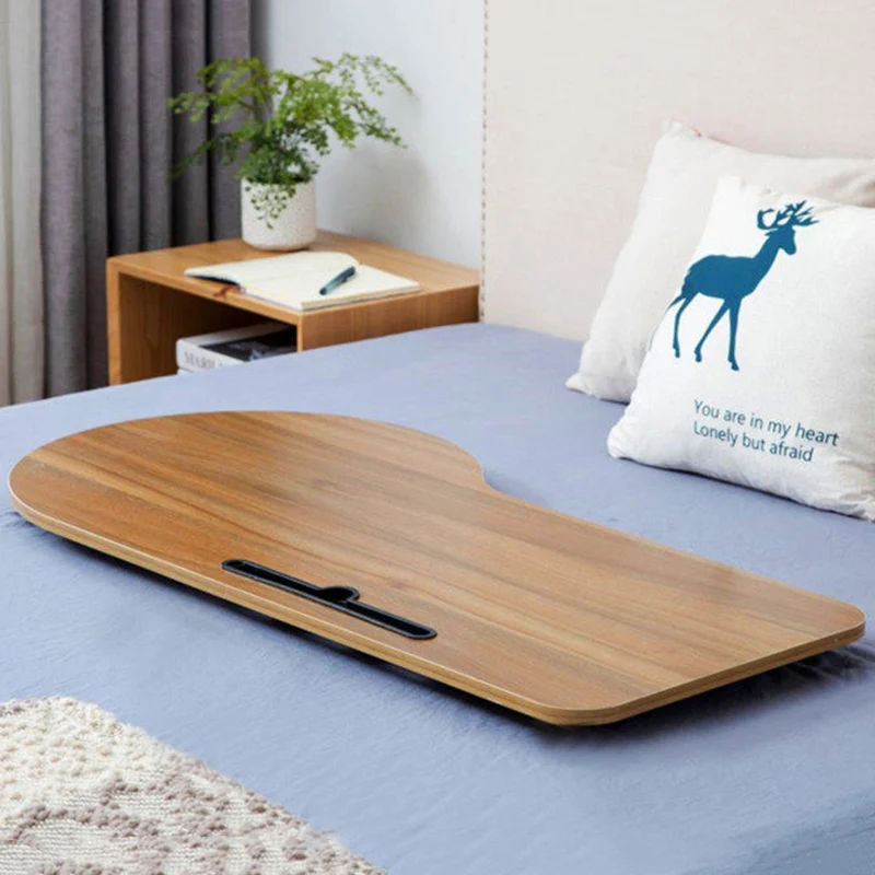 Contemporary Scandinavian Plywood Beech Wood Curved Folding Desk For Bedroom