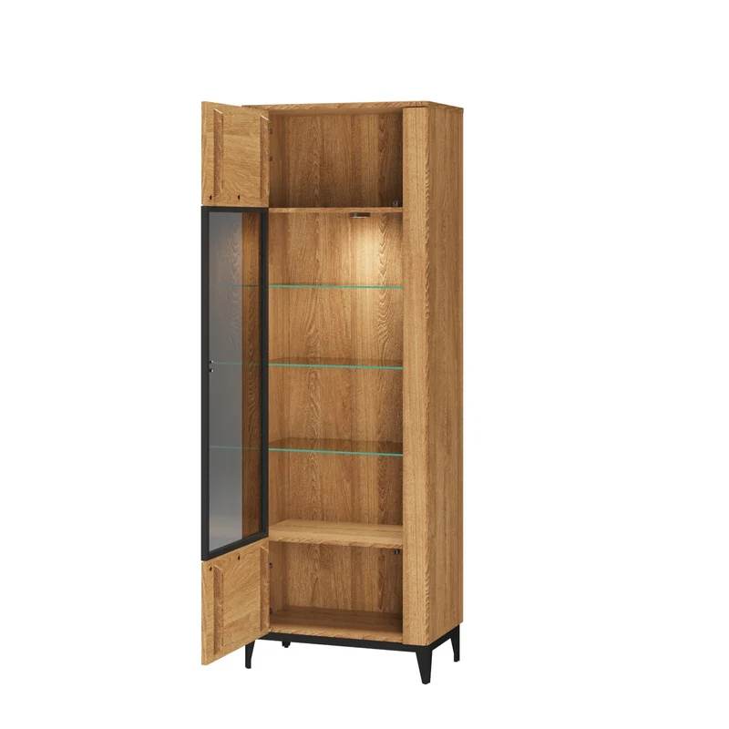 Vitrina de madera roble OPORTO 10 | LoftStory