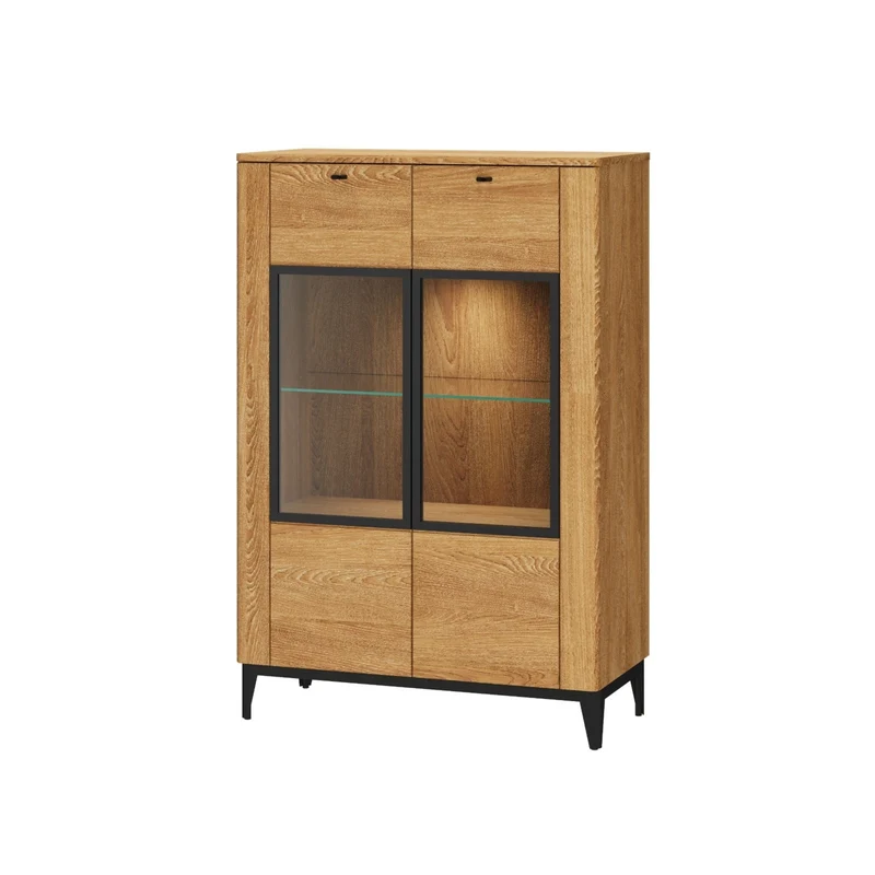 Vitrina de madera roble OPORTO 15 | LoftStory