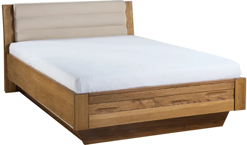 Cama elevable de madera de roble rústico VELVET 74 | LoftStory