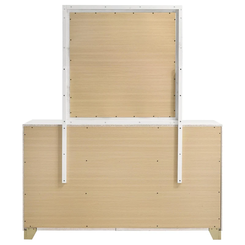 Coaster Furniture Caraway 224773M 6-Drawer Dresser with Mirror - White