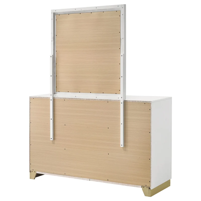 Coaster Furniture Caraway 224773M 6-Drawer Dresser with Mirror - White