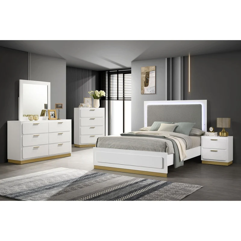 Coaster Furniture Caraway 224773M 6-Drawer Dresser with Mirror - White