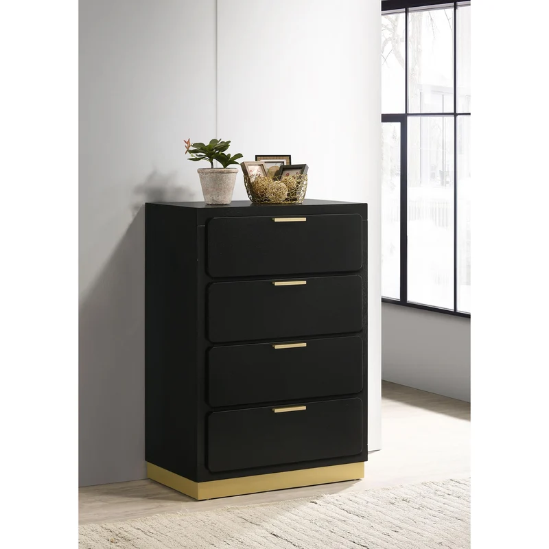 Coaster Furniture Caraway 224785 4-Drawer Bedroom Chest - Black
