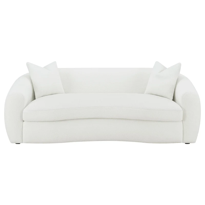 Coaster Furniture Isabella 509871 Faux Sheepskin Upholstered Sofa - Natural