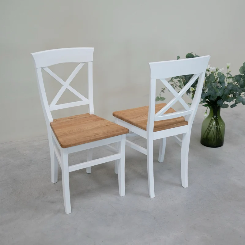 Pack de 2 o 4 sillas de comedor madera maciza Lausanne | NordicStory