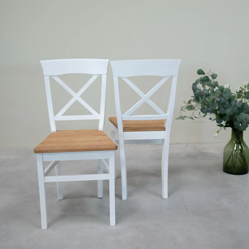 Pack de 2 o 4 sillas de comedor madera maciza Lausanne | NordicStory