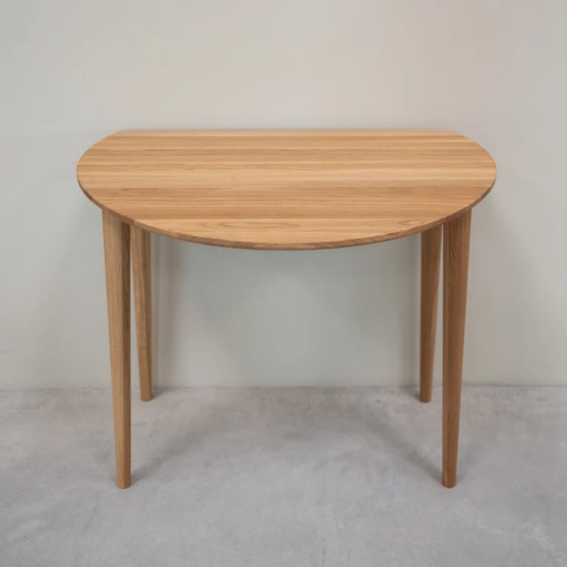 Mesa redonda de comedor extensible madera maciza de roble LUNA | NordicStory