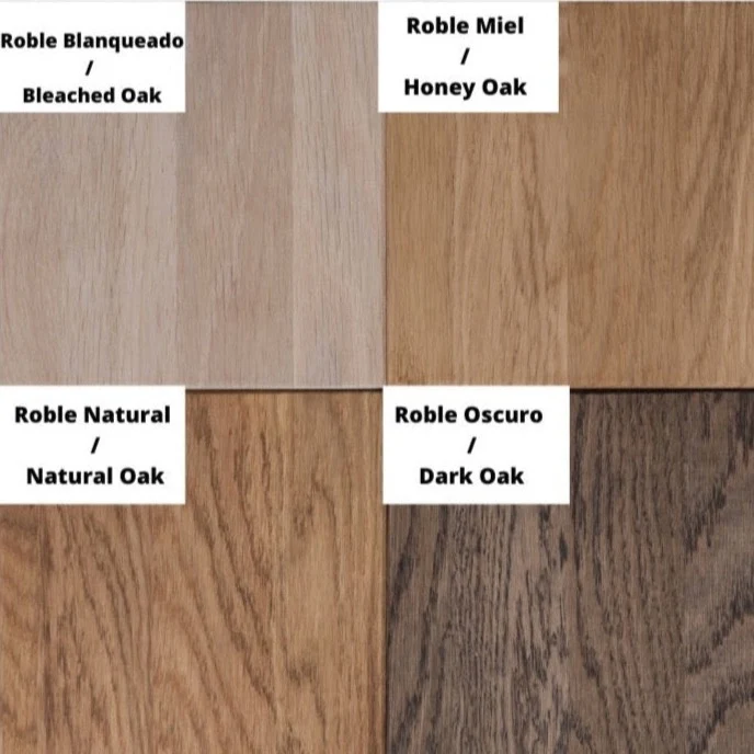 Muestras de color de madera maciza de roble | NordicStory