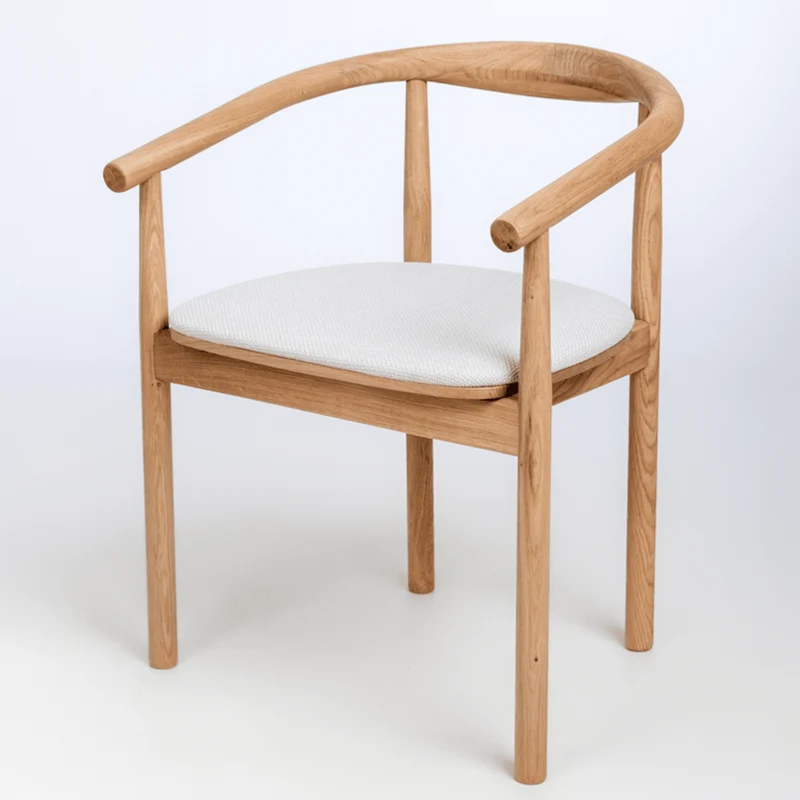 Pack de 2 o 4 Sillas de Madera Maciza de Roble Tapizadas Lea | NordicStory