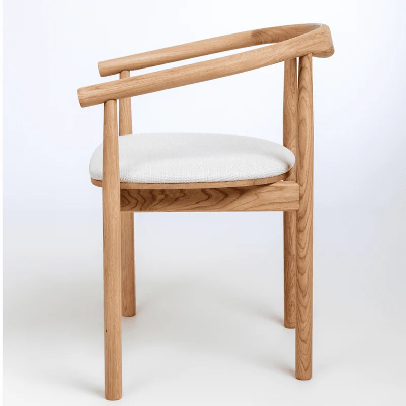 Pack de 2 o 4 Sillas de Madera Maciza de Roble Tapizadas Lea | NordicStory