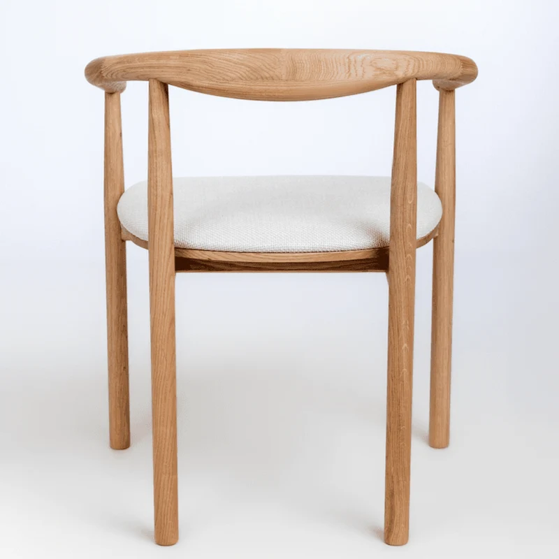 Pack de 2 o 4 Sillas de Madera Maciza de Roble Tapizadas Lea | NordicStory