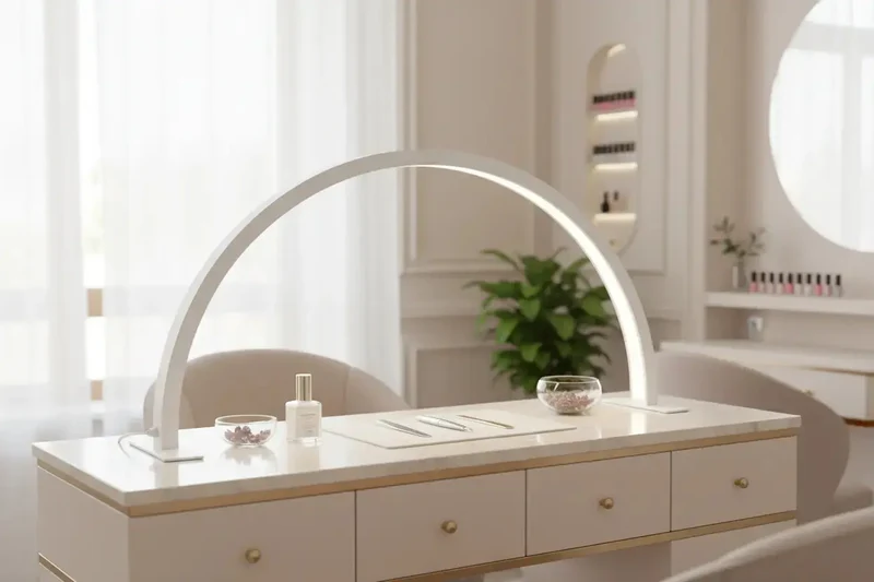 Lámpara led de mesa media luna