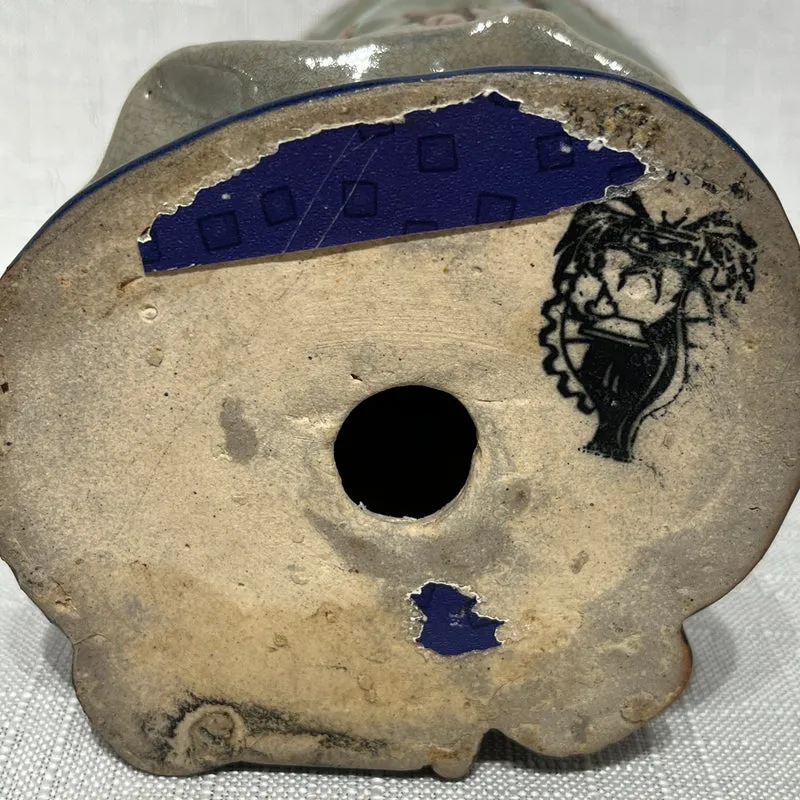 Figura de cerámica china pintada a mano de deidad Shou Xing