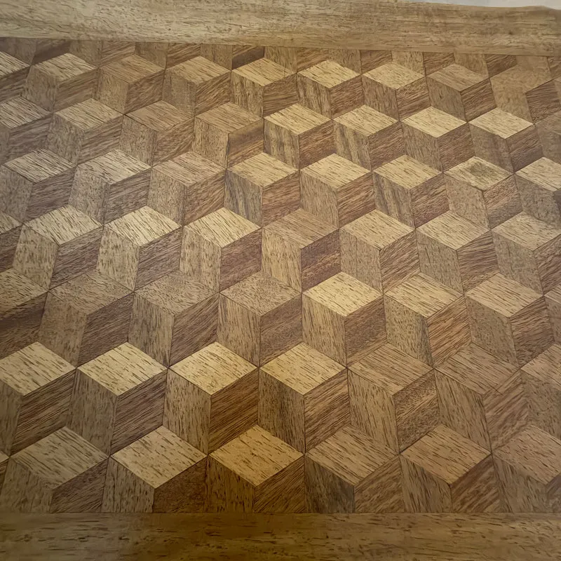 Tocador en madera nogal y caoba marquetería en parquet estilo Luis XV