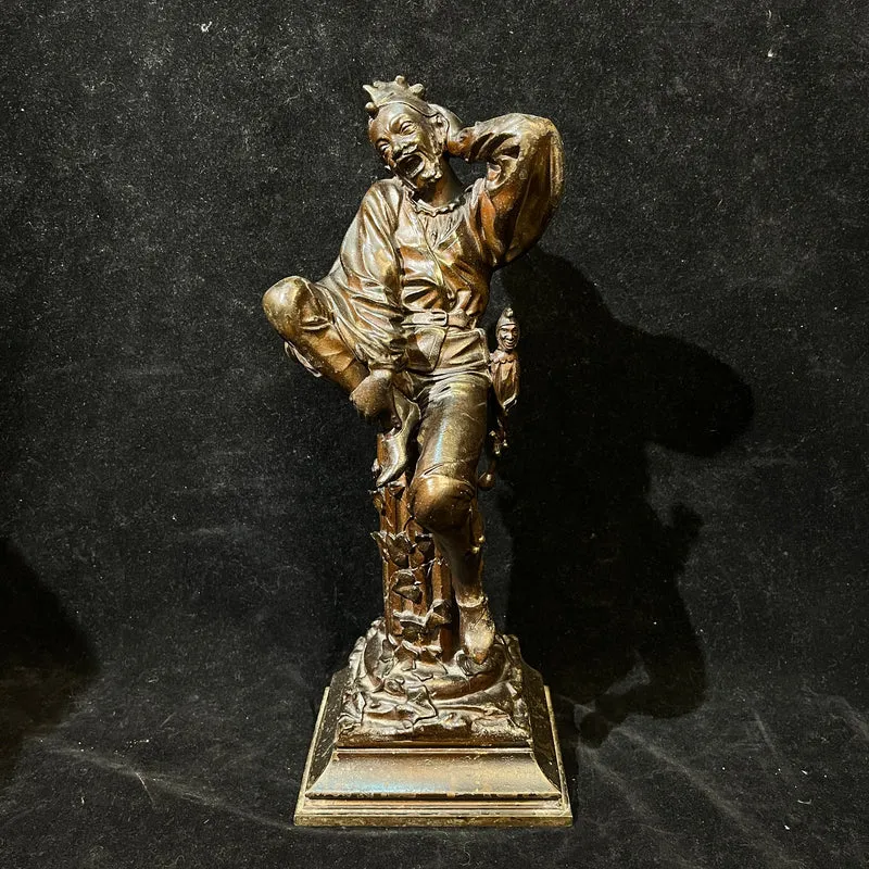 Par de juglares de la corte 'Chicot y Triboulet' de peltre Escuela s.XX
