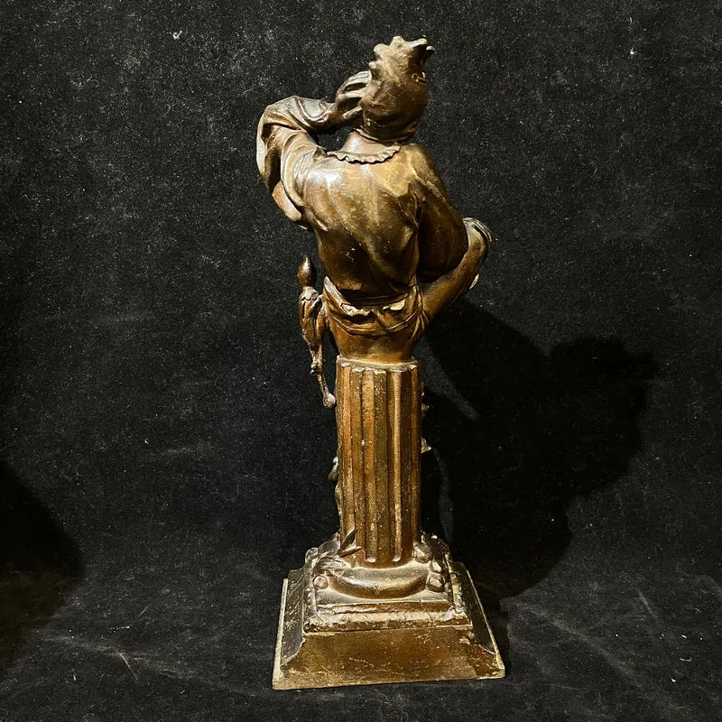 Par de juglares de la corte 'Chicot y Triboulet' de peltre Escuela s.XX